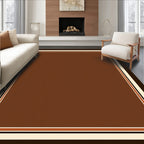 Classic Bordered Brown Design Rug