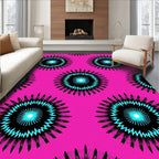 Vibrant Sunburst Pattern Design Rug