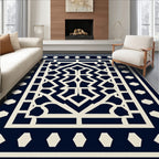 Classic Lattice Medallion Pattern Rug