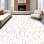 Delicate Floral Geometric Pattern Design Rug