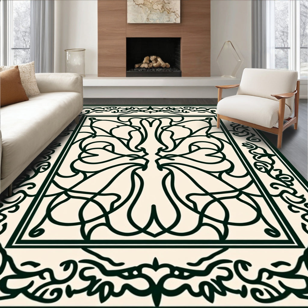 Classic Floral Scrollwork Arabesque Rug