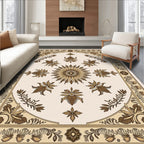 Vintage Floral Sunburst Mandala Design Rug
