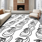 Athletic Shoe Pattern Print Rug