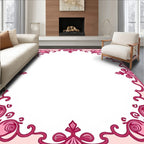 Floral Swirls And Leaves Design Rug