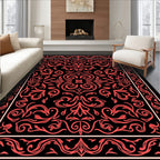 Coral Floral Intricate Patterned Rug