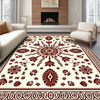 Ornate Floral Sunburst Pattern Rug