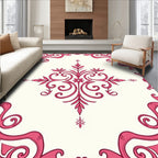 Elegant Scrollwork Floral Pattern Rug