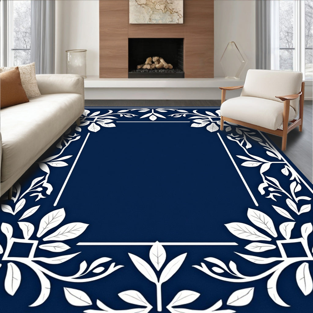 Classic Floral Border Design Rug