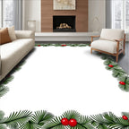 Evergreen and Berry Pine Border Rug