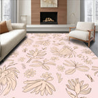 Natural Leaf Floral Sketch Rug