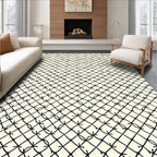 Net Pattern Hand Drawn Design Rug