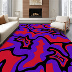 Vibrant Abstract Wavy Pattern Rug