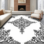 Ornate Filigree Floral Mandala Rug