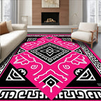 Bold Geometric Symmetry Pattern Rug