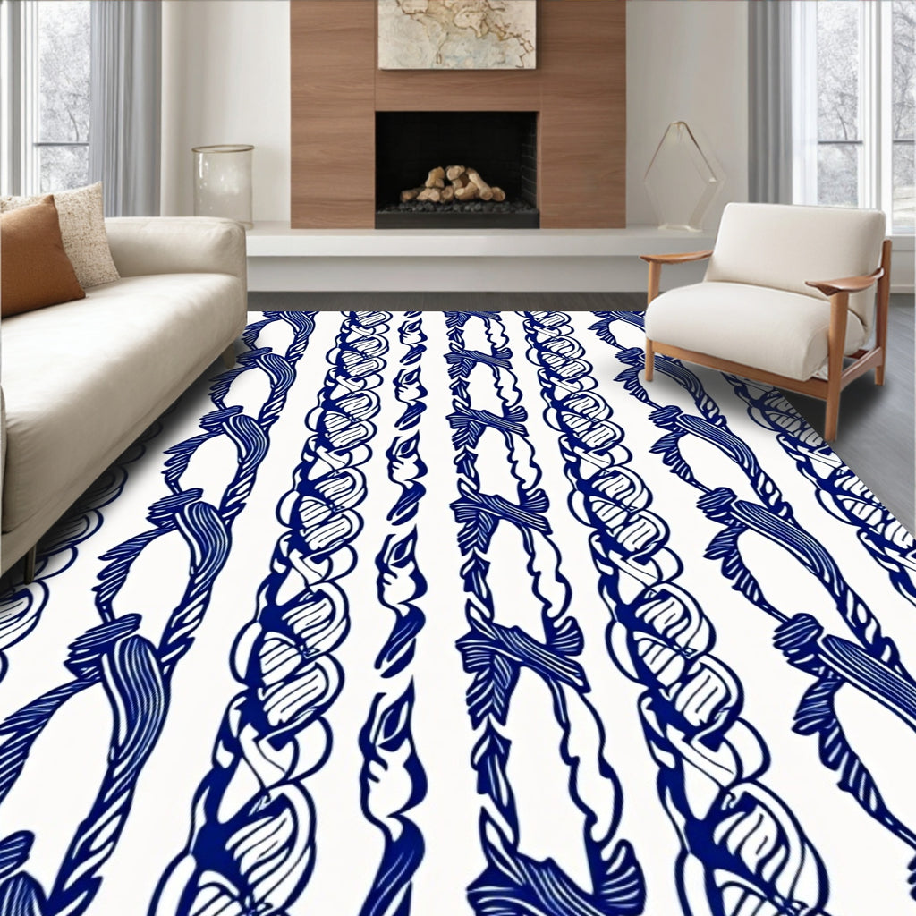 Classic Knotted Rope Pattern Rug