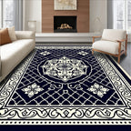 Intricate Floral Lattice Design Rug
