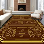 Futuristic Circuit Board Design Rug