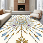 Ornate Sunburst Mandala Pattern Rug