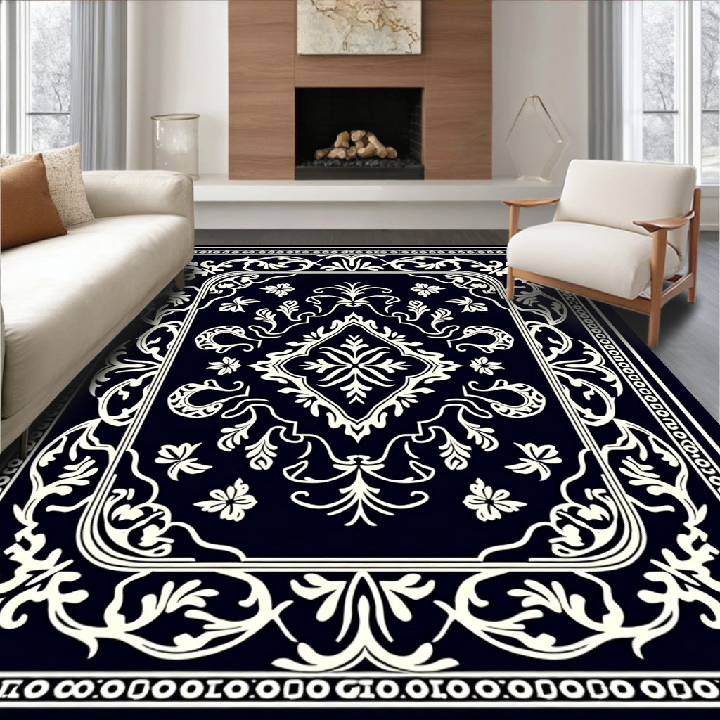 Cream Ornamental Classic Design Rug