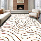 Abstract Wavy Strokes Design Rug