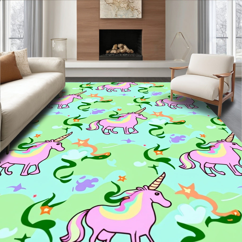 Pastel Unicorn Fantasy Pattern Rug