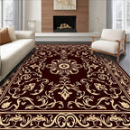 Elegant Floral Scrollwork Vintage Design Rug