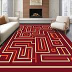 Abstract Geometric Maze Design Rug
