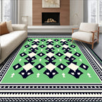 Geometric Diamond Pattern Rug