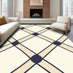 Classic Lattice Geometric Diamond Pattern Rug