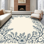 Floral Vine Border Design Rug