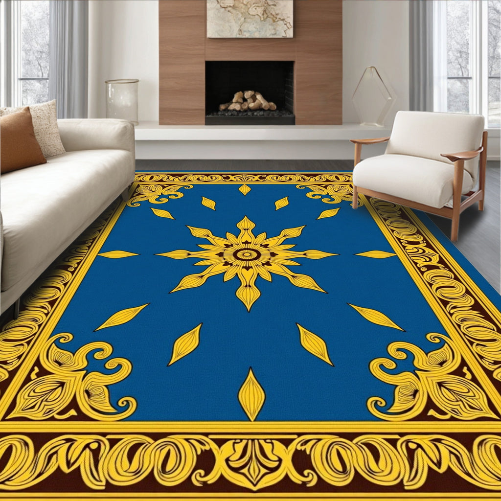 Regal Floral Sun medallion Design Rug