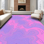 Pink and Purple Swirl Pattern Rug