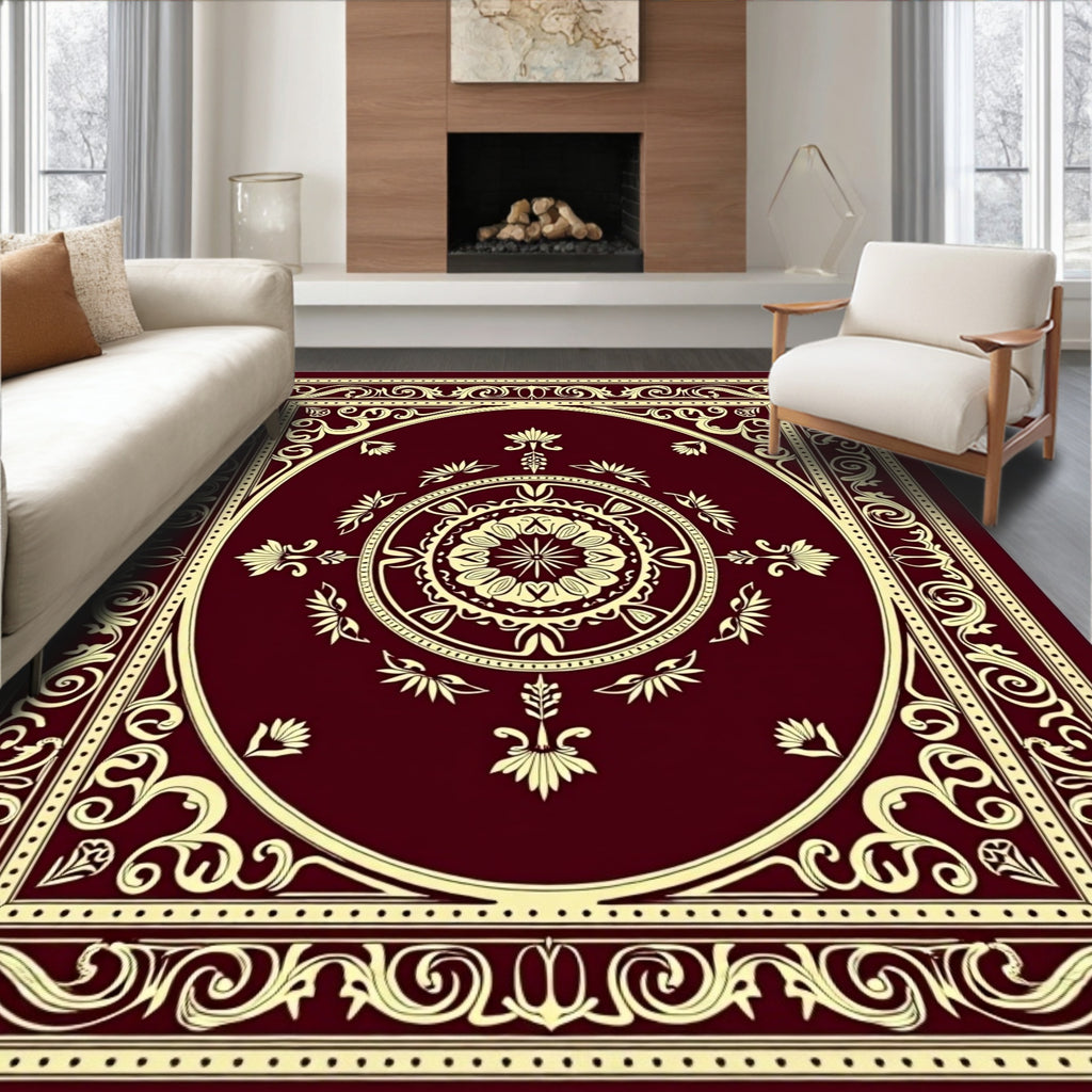 Ornate Floral Mandala Design Rug