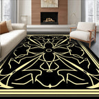 Geometric Art Deco Floral Design Rug