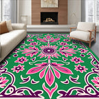 Vibrant Floral Vine Art Rug