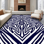 Bold Zebra Stripe Abstract Pattern Rug