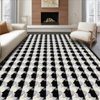 Black White Patterned Classic Rug