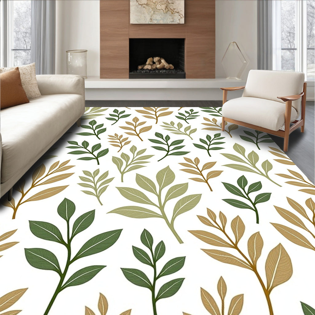 Botanical Branch Pattern Rug