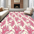 Vintage Botanical Print Pattern Rug