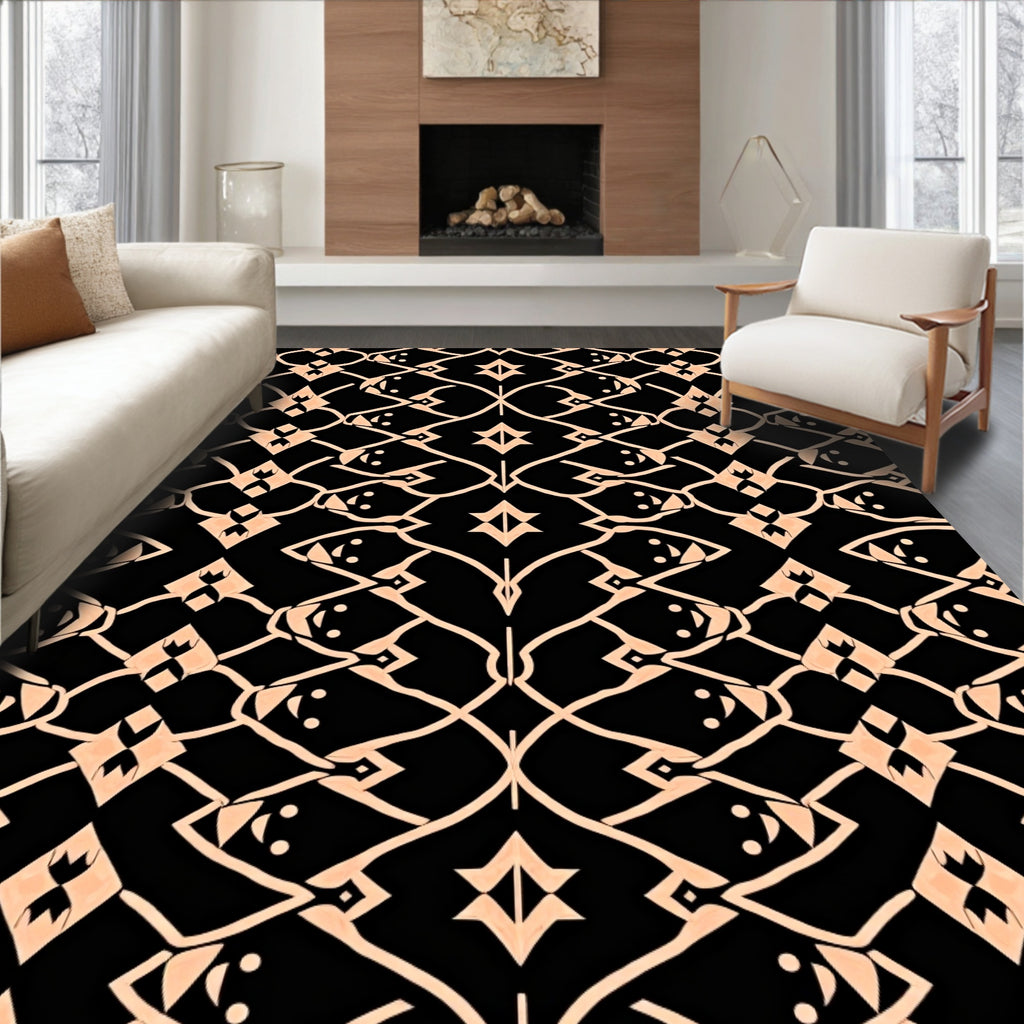 Interlocking Geometric Pattern Design Rug