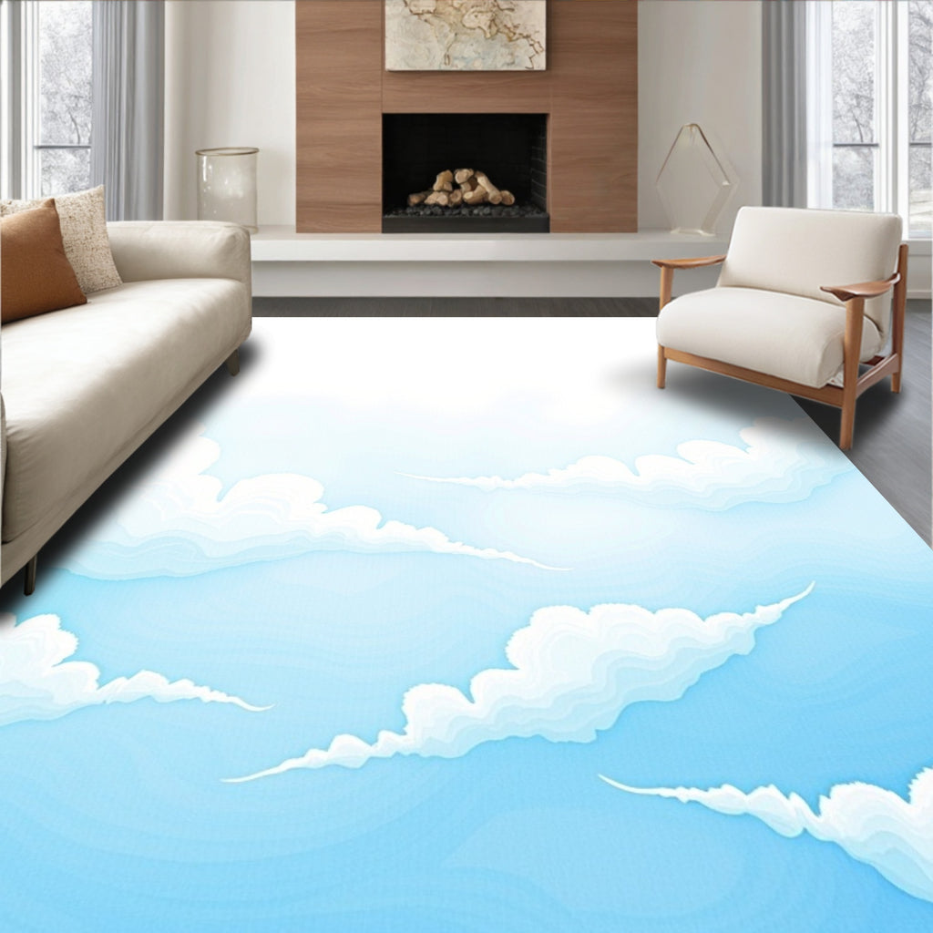 Dreamy Sky Cloud Pattern Rug