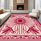Ornate Floral Sunburst Pattern Rug