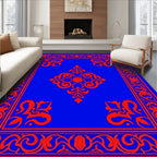 Ornate Paisley Scrollwork Royal Rug