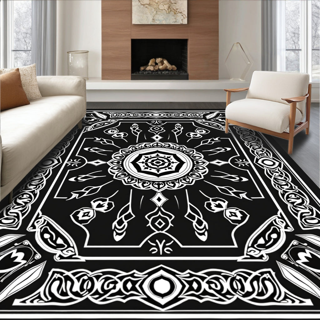 Intricate Tribal Mandala Pattern Rug