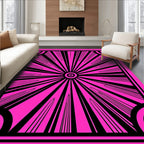 Bold Geometric Sunburst Design Rug