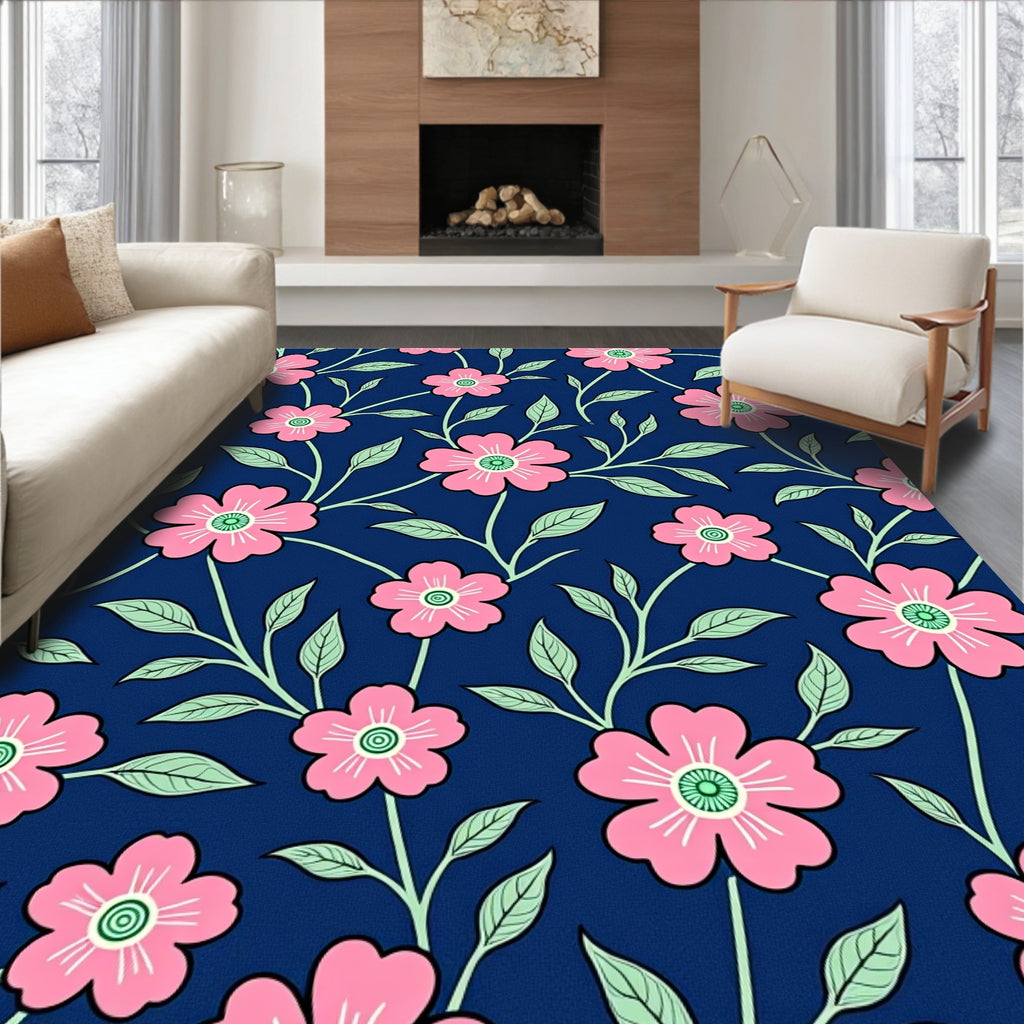 Floral Vine Pattern Rug