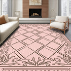 Ornate Vine Geometric Pastel Rug