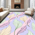 Pastel Feather Pattern Rug