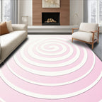 Pastel Pink Swirl Pattern Rug