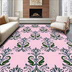 Ornate Floral Swirl Pattern Design Rug